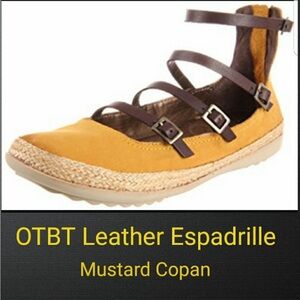 OTBT Suede Leather Buckle Espadrille